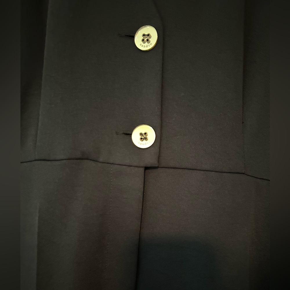 🎉 Host Pick 🎉 Sandro Paris Black Jumpsuit with Gold Button Detail - Picture 3 of 12